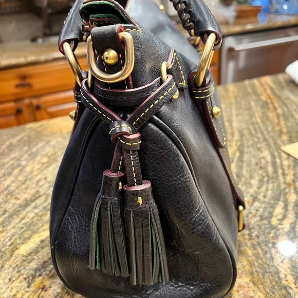 Dooney & Bourke Navy Florentine Satchel with Accessories - Picture 3 of 16